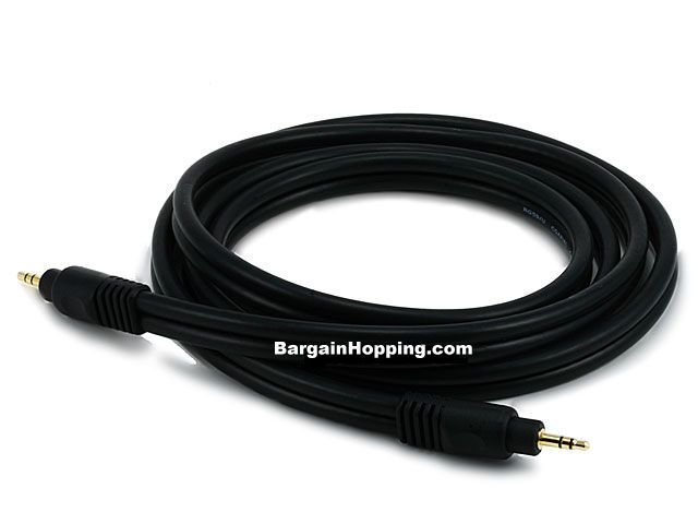 PREMIUM 6ft 3.5mm Stereo Male to 3.5mm Stereo Male 22AWG Cable (